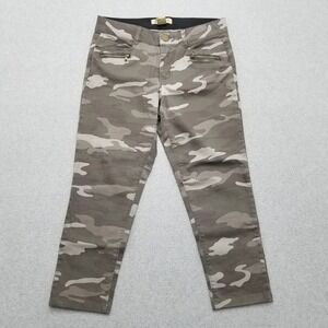 Democracy Pants‎ Womens 10 Beige Camouflage Pockets Casual 32x24